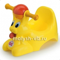 Горшок-игрушка «Кролик» с рулём и погремушкой