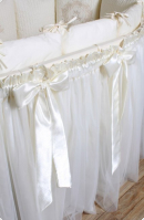 Подзор на кроватку В2 (юбка с бантами)