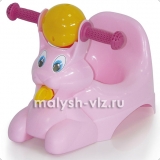 Горшок-игрушка «Кролик» с рулём и погремушкой