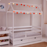 Кровать «Dream Home» с ящиками, цвет белый